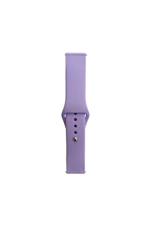 Huawei GT2 46mm Band Serisi 22mm Klasik Kordon Silikon Strap Kayış-Lila