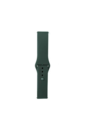 Huawei GT2 46mm Band Serisi 22mm Klasik Kordon Silikon Strap Kayış-Pine Yeşil