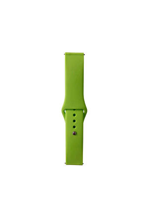 Huawei Honor Magic 2 46mm Band Serisi 22mm Klasik Kordon Silikon Strap Kayış-Yeşil