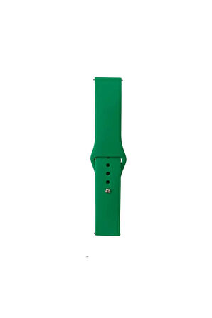 Galaxy Watch 46mm Band Serisi 22mm Klasik Kordon Silikon Strap Kayış-Grass Green