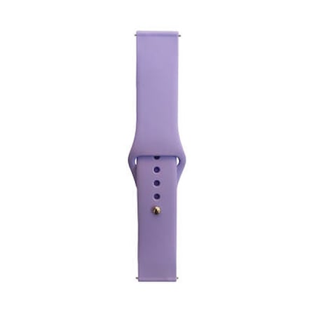 Lexroo Galaxy Watch Active 2 44mm Band Serisi 20mm Klasik Kordon Silikon Strap Kayış - Lila