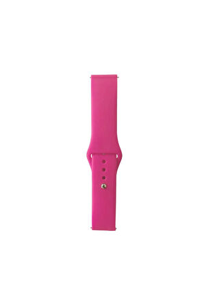 Galaxy Watch Active 2 40mm Band Serisi 20mm Klasik Kordon Silikon Strap Kayış-Barbie Powder