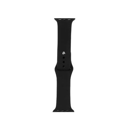Lexroo Apple Watch 7 45mm Band Serisi Klasik Kordon Silikon Strap Kayış - Siyah