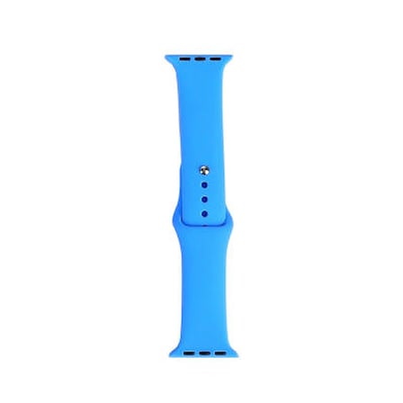 Lexroo Apple Watch 7 45mm Band Serisi Klasik Kordon Silikon Strap Kayış - Mavi