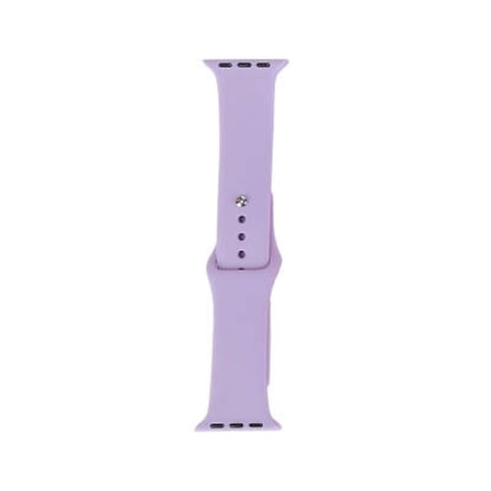 Lexroo Apple Watch 7 45mm Band Serisi Klasik Kordon Silikon Strap Kayış - Mor