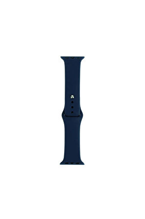 Apple Watch 42mm Band Serisi Klasik Kordon Silikon Strap Kayış-Deep Blue