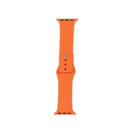 Lexroo Apple Watch 40mm Band Serisi Klasik Kordon Silikon Strap Kayış - Turuncu