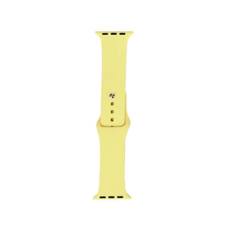 Lexroo Apple Watch 40mm Band Serisi Klasik Kordon Silikon Strap Kayış - Açık Sarı