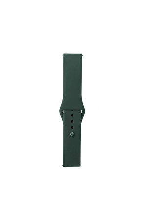 Apple Watch 7 41mm Band Serisi Klasik Kordon Silikon Strap Kayış-Pine Yeşil