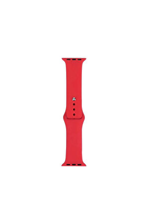 Apple Watch 38mm Band Serisi Klasik Kordon Silikon Strap Kayış-Scarlet