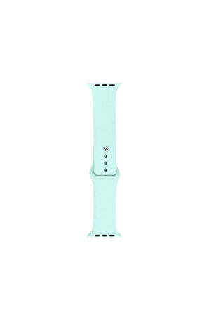 Apple Watch 38mm Band Serisi Klasik Kordon Silikon Strap Kayış-Emerald Green