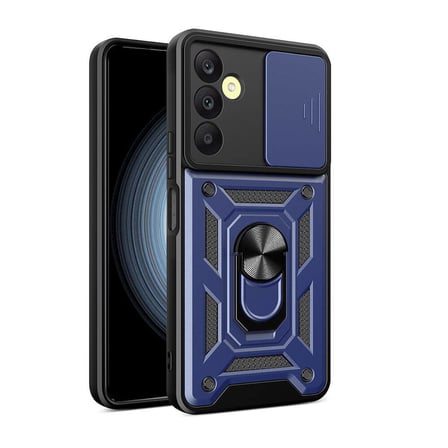 Galaxy A25 Kılıf Sürgülü Kamera Koruyucu Manyetik Standlı Tank Koruma SVTEK