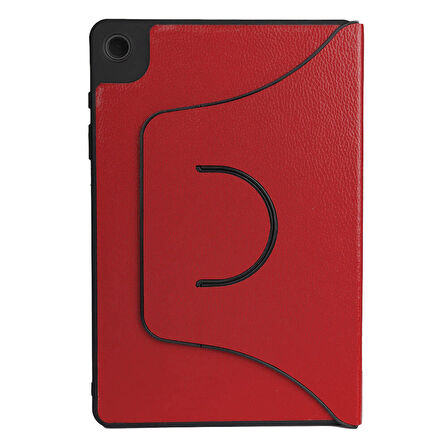 Galaxy Tab A9 Uyumlu ​İNC Fest Dönebilen Standlı Kılıf-Kırmızı