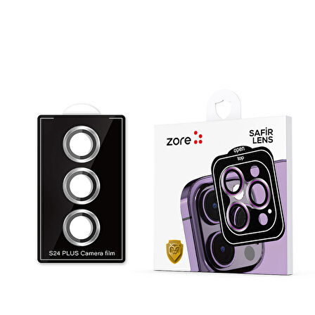 Galaxy S24 Plus Zore Kamera Lens Koruyucu Cam Filmi-Mor