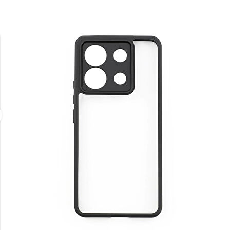 Xiaomi Redmi Note 13 Pro 5G Kılıf Kamera Korumalı Şeffaf Arka Yüzey New Roll Kapak