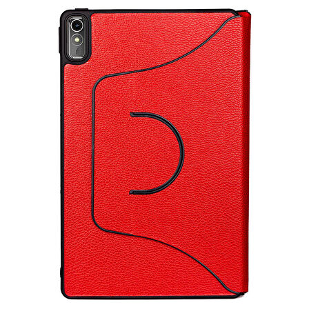 Lenovo Tab P11 11.5" (2.Nesil) Uyumlu ​EFFX Fest Dönebilen Standlı Kılıf-Kırmızı