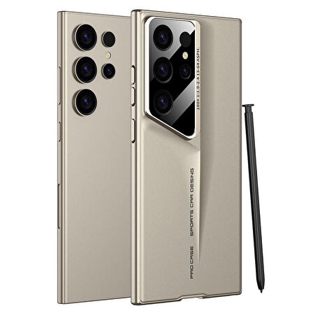 Galaxy S24 Ultra Uyumlu Ultra İnce Kameralı Korumalı Sert Rubber Zore Procase Kapak-Gold