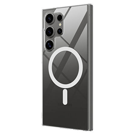 Galaxy S24 Ultra Kılıf Kamera Korumalı Magsafe Sert PC Casen Porto Kılıf