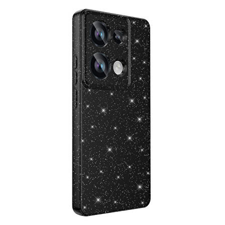 Xiaomi Redmi Note 13 Pro 4G Kılıf Kamera Korumalı Simli Lüks Zore Koton Kapak-Gümüş