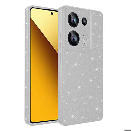 Xiaomi Redmi Note 13 Pro 4G Uyumlu Kılıf Kamera Korumalı Simli Lüks Koton Kapak
