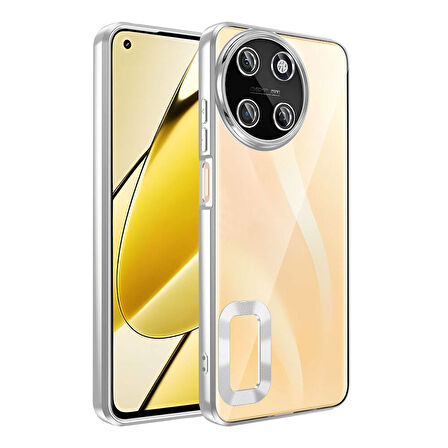 Realme 11 4G Kılıf Tek Kamera Çerçeveli Logo Gösteren Omega Kapak