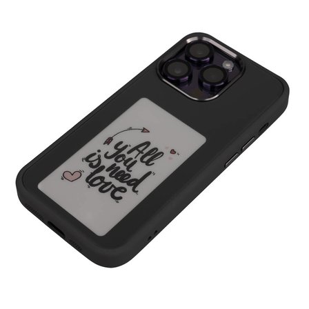 iPhone 15 Uyumlu MKST Ekranı Yansıtan Akıllı NFC Kılıf-Gri