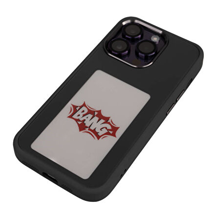 iPhone 14 Pro Max Uyumlu Zore Ekranı Yansıtan Akıllı NFC Kılıf-Gri