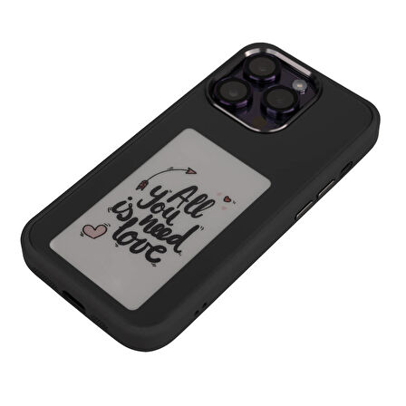 iPhone 14 Pro Max Uyumlu Zore Ekranı Yansıtan Akıllı NFC Kılıf-Gri