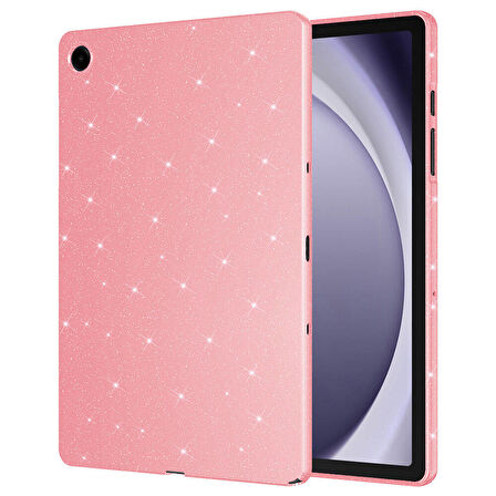 Galaxy Tab S9 Simli Parlak Görünümlü Ensueno Tablet Koton Kılıf-Pembe
