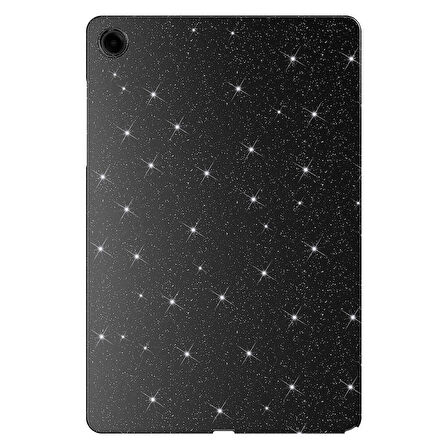 Galaxy Tab S7 T870 Simli Parlak Görünümlü Uyumlu ​ALT Tablet Koton Kılıf-Pembe Koyu