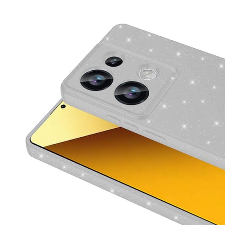 Xiaomi Redmi Note 13 Pro 4G Kılıf Kamera Korumalı Simli Silikon Üstün Koruma Nourth