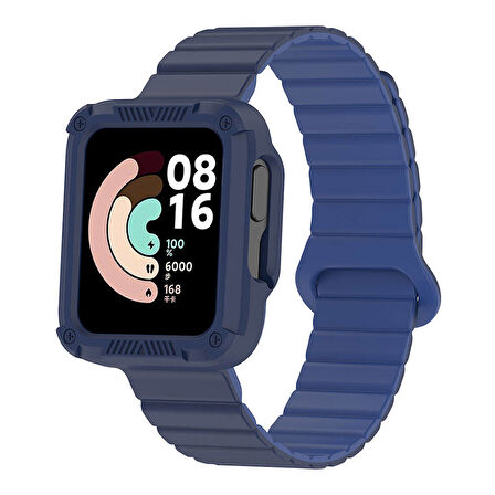 Xiaomi Redmi Watch 1 Silikon Kordon Zore KRD-105 Strap Kayış-Lacivert