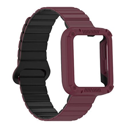 Xiaomi Redmi Watch 2 Silikon Kordon Zore KRD-105 Strap Kayış-Gri-Turuncu