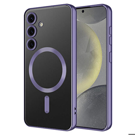 Vendas Samsung Galaxy S24 Kılıf Kamera Korumalı Magsafe Wireless Şarj Özellikli Zore Demre Kapak