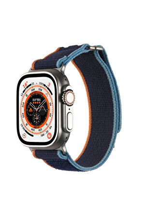 Apple Watch Ultra 49mm Hasır Kordon Ensueno KRD-106 Strap Kayış-Yeşil