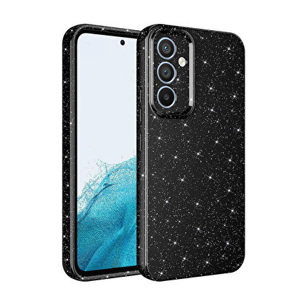 Samsung Galaxy S24 Plus Kılıf Kamera Korumalı Simli Lüks Koton Kapak