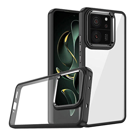 Xiaomi Mi 13T Kılıf Zore Flora Kapak-Siyah
