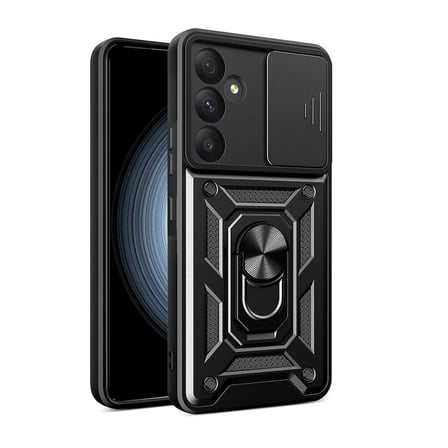 Galaxy A55 Kılıf Sürgülü Kamera Koruyucu Manyetik Standlı Tank Koruma Novatech