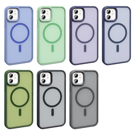 iPhone 11 Kılıf MagSafe Destekli Kamera Yükseltili Silikon Mat Parmak İzi Tutmayan Novatech
