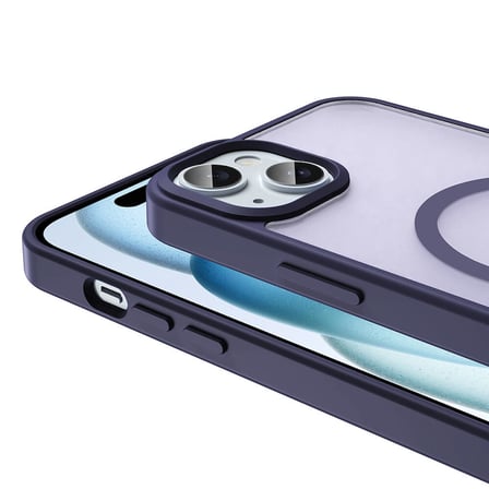 iPhone 13 Kılıf Magsafe Şarj Özellikli Mat Arka Yüzey NRTK Sio Kapak-Siyah