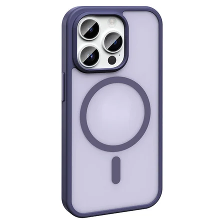 iPhone 14 Pro Max Kılıf Magsafe Şarj Özellikli Mat Arka Yüzey Zore Sio Kapak-Gri