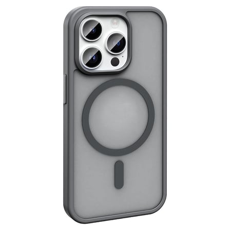 iPhone 14 Pro Max Kılıf Magsafe Şarj Özellikli Mat Arka Yüzey NRTK Sio Kapak-Koyu Mor