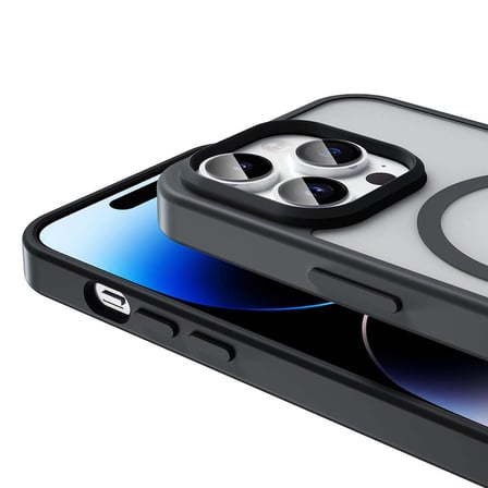 iPhone 14 Pro Kılıf MagSafe Destekli Kamera Yükseltili Silikon Mat Parmak İzi Tutmayan Novatech