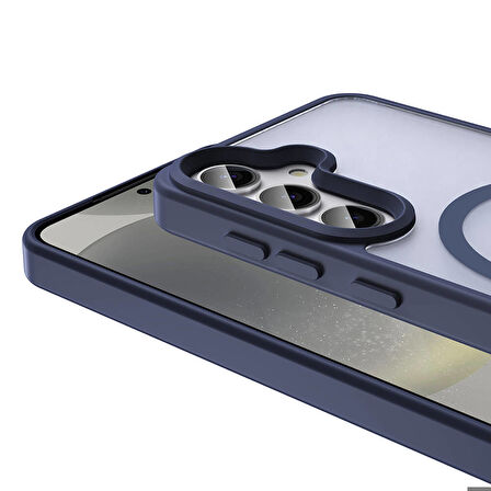 Galaxy S23 FE Uyumlu Kılıf Magsafe Şarj Özellikli Mat Arka Yüzey Sio Kapak