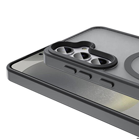 Galaxy S23 FE Uyumlu Kılıf Magsafe Şarj Özellikli Mat Arka Yüzey Sio Kapak