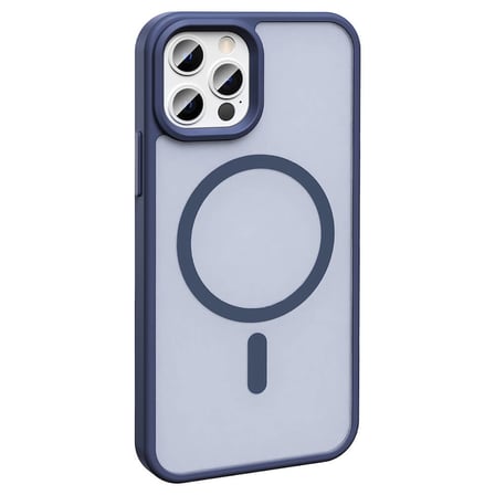 iPhone 12 Pro Kılıf Magsafe Şarj Özellikli Mat Arka Yüzey Zore Sio Kapak-Siyah