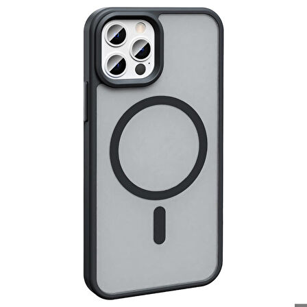 Apple iPhone 13 Pro Uyumlu Kılıf Magsafe Şarj Özellikli Mat Arka Yüzey Sio Kapak