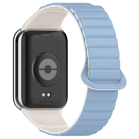 Xiaomi Redmi Watch 4 Silikon Kordon Zore KRD-105 Strap Kayış-Mavi-Starlight