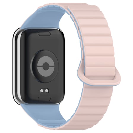 Xiaomi Mi Band 8 Pro Silikon Kordon Zore KRD-105 Strap Kayış-Pembe-Mavi