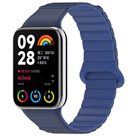 Xiaomi Redmi Watch 4 Silikon Kordon Zore KRD-105 Strap Kayış-Siyah-Turuncu